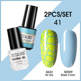 ROSALIND Crackle Gel Nail Polish For Nail art manicure Set Air dry nail polish Need Base Color Gel Varnishes Lacuqer