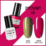 ROSALIND Crackle Gel Nail Polish For Nail art manicure Set Air dry nail polish Need Base Color Gel Varnishes Lacuqer