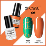 ROSALIND Crackle Gel Nail Polish For Nail art manicure Set Air dry nail polish Need Base Color Gel Varnishes Lacuqer