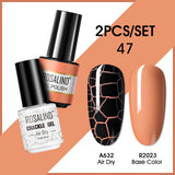 ROSALIND Crackle Gel Nail Polish For Nail art manicure Set Air dry nail polish Need Base Color Gel Varnishes Lacuqer