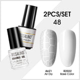 ROSALIND Crackle Gel Nail Polish For Nail art manicure Set Air dry nail polish Need Base Color Gel Varnishes Lacuqer