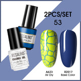 ROSALIND Crackle Gel Nail Polish For Nail art manicure Set Air dry nail polish Need Base Color Gel Varnishes Lacuqer