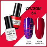 ROSALIND Crackle Gel Nail Polish For Nail art manicure Set Air dry nail polish Need Base Color Gel Varnishes Lacuqer