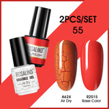 ROSALIND Crackle Gel Nail Polish For Nail art manicure Set Air dry nail polish Need Base Color Gel Varnishes Lacuqer