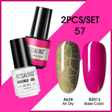 ROSALIND Crackle Gel Nail Polish For Nail art manicure Set Air dry nail polish Need Base Color Gel Varnishes Lacuqer