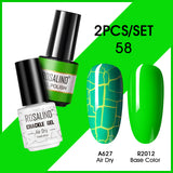 ROSALIND Crackle Gel Nail Polish For Nail art manicure Set Air dry nail polish Need Base Color Gel Varnishes Lacuqer