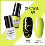 ROSALIND Crackle Gel Nail Polish For Nail art manicure Set Air dry nail polish Need Base Color Gel Varnishes Lacuqer