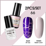 ROSALIND Crackle Gel Nail Polish For Nail art manicure Set Air dry nail polish Need Base Color Gel Varnishes Lacuqer