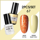 ROSALIND Crackle Gel Nail Polish For Nail art manicure Set Air dry nail polish Need Base Color Gel Varnishes Lacuqer