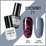 ROSALIND Crackle Gel Nail Polish For Nail art manicure Set Air dry nail polish Need Base Color Gel Varnishes Lacuqer