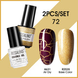 ROSALIND Crackle Gel Nail Polish For Nail art manicure Set Air dry nail polish Need Base Color Gel Varnishes Lacuqer