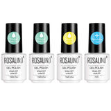 ROSALIND 4PCS Top Base Coat Gel Nail Polish Set For Nails Semi Permanent Primer For Nail art Matt Top Coat base coat Nail Gel Polish