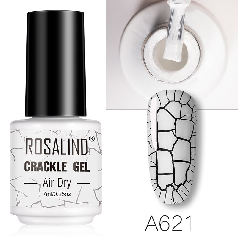 ROSALIND Crackle Gel Nail Polish For Nail art manicure Set Air dry nail polish Need Base Color Gel Varnishes Lacuqer