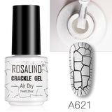 ROSALIND Flash Deal Crackle Gel Nail Polish For Nail art manicure Set Air dry nail polish Need Base Color Gel Varnishes Lacuqer