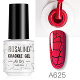 ROSALIND Crackle Gel Nail Polish For Nail art manicure Set Air dry nail polish Need Base Color Gel Varnishes Lacuqer