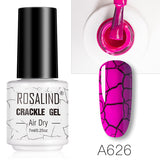 ROSALIND Crackle Gel Nail Polish For Nail art manicure Set Air dry nail polish Need Base Color Gel Varnishes Lacuqer