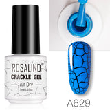 ROSALIND Crackle Gel Nail Polish For Nail art manicure Set Air dry nail polish Need Base Color Gel Varnishes Lacuqer