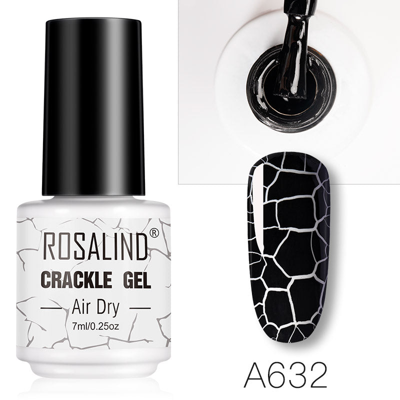 ROSALIND Crackle Gel Nail Polish For Nail art manicure Set Air dry nail polish Need Base Color Gel Varnishes Lacuqer