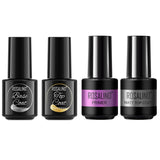 ROSALIND 4PCS Top Base Coat Gel Nail Polish Set For Nails Semi Permanent Primer For Nail art Matt Top Coat base coat Nail Gel Polish