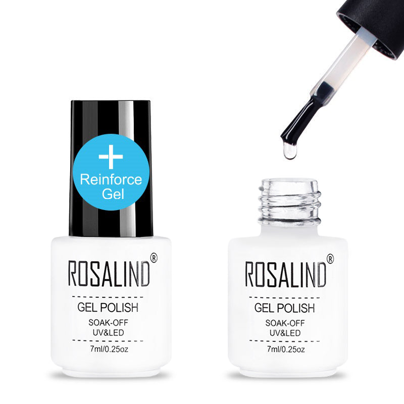 ROSALIND 4PCS Top Base Coat Gel Nail Polish Set For Nails Semi Permanent Primer For Nail art Matt Top Coat base coat Nail Gel Polish
