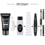 Rosalind Pure Color Poly Nail Gel Kit 5PCS/Set