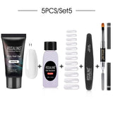 Rosalind Pure Color Poly Nail Gel Kit 5PCS/Set