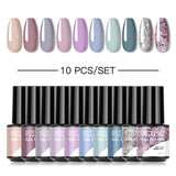 ROSALIND Mini Soak Off Gel Polish Set 10PCS Set Bright For Nail Art Design LED/UV Lamp