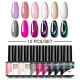 ROSALIND Mini Soak Off Gel Polish Set 12PCS Set Bright For Nail Art Design LED/UV Lamp