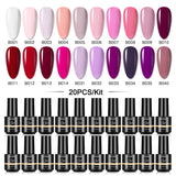 ROSALIND Mini Soak Off Gel Polish Set 20PCS Set Bright For Nail Art Design LED/UV Lamp