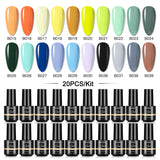 ROSALIND Mini Soak Off Gel Polish Set 20PCS Set Bright For Nail Art Design LED/UV Lamp