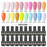 ROSALIND Mini Soak Off Gel Polish Set 20PCS Set Bright For Nail Art Design LED/UV Lamp