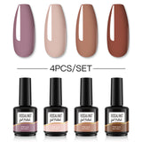 ROSALIND 4PCS Set 40 colors 15ml Soak Off Gel Polish Bright For Nail Art Design LED/UV Lamp SLH