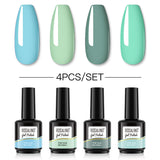 ROSALIND 4PCS Set 40 colors 15ml Soak Off Gel Polish Bright For Nail Art Design LED/UV Lamp SLH