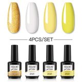 ROSALIND 4PCS Set 40 colors 15ml Soak Off Gel Polish Bright For Nail Art Design LED/UV Lamp SLH