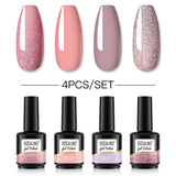 ROSALIND 4PCS Set 40 colors 15ml Soak Off Gel Polish Bright For Nail Art Design LED/UV Lamp SLH
