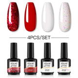ROSALIND 4PCS Set 40 colors 15ml Soak Off Gel Polish Bright For Nail Art Design LED/UV Lamp SLH