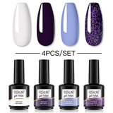 ROSALIND Gel Nail Polish 4Pcs/Set For Manicure Nails Art UV Gel Need Base Top Coat Vernis Semi permanent Nail Polish 15ML