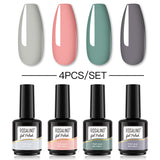ROSALIND Gel Nail Polish 4Pcs/Set For Manicure Nails Art UV Gel Need Base Top Coat Vernis Semi permanent Nail Polish 15ML