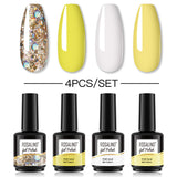 ROSALIND 4PCS Set 40 colors 15ml Soak Off Gel Polish Bright For Nail Art Design LED/UV Lamp SLH