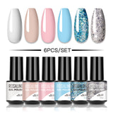 ROSALIND Soak Off Gel Polish Set 6PCS Set Bright For Nail Art Design LED/UV Lamp