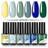 ROSALIND 6PCS SET 24 Styles Mini Soak Off Gel Polish Set Bright For Nail Art Design LED/UV Lamp