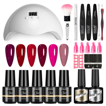 Manicure Gel Nail Polish Set with UV Lamp Electric Nail Drill Nail Art accessories Tools kit Gel nails acrylic Extension Kit Set
