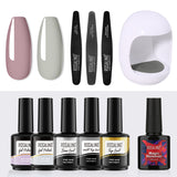ROSALIND Gel Nail Polish Kit For Manicure Nails Art UV Gel Need Base Top Coat Vernis Semi permanent Nail Polish