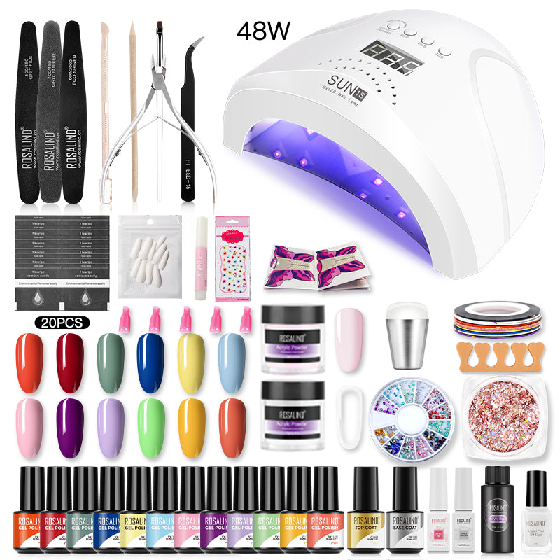 ROSALIND Professional Manicure Set Gel Polish Set For Nail Art Design LED/UV Lamp