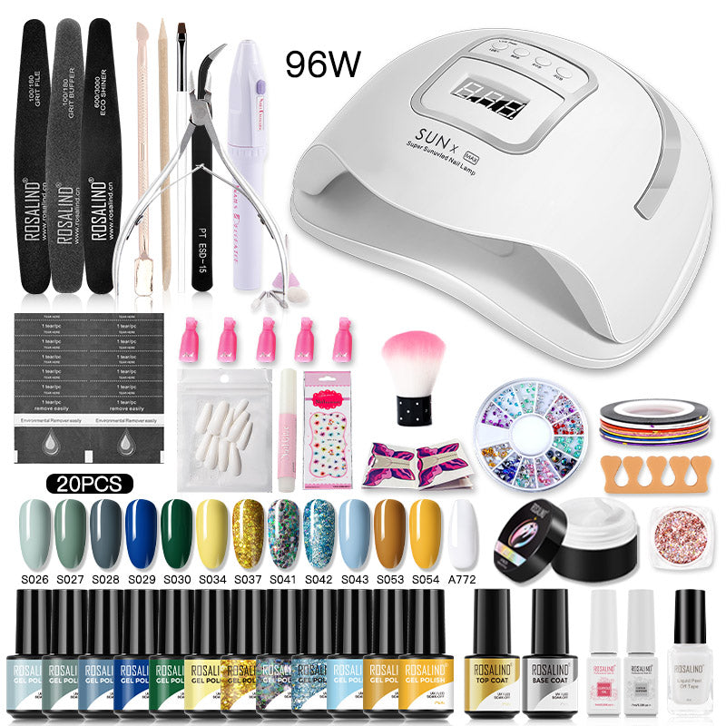 ROSALIND Professional Manicure Set Gel Polish Set For Nail Art Design LED/UV Lamp