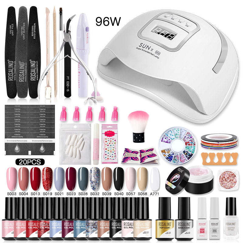 ROSALIND Professional Manicure Set Gel Polish Set For Nail Art Design LED/UV Lamp