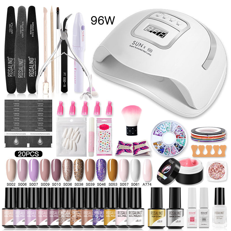 ROSALIND Professional Manicure Set Gel Polish Set For Nail Art Design LED/UV Lamp