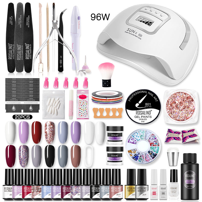 ROSALIND Professional Manicure Set Gel Polish Set For Nail Art Design LED/UV Lamp