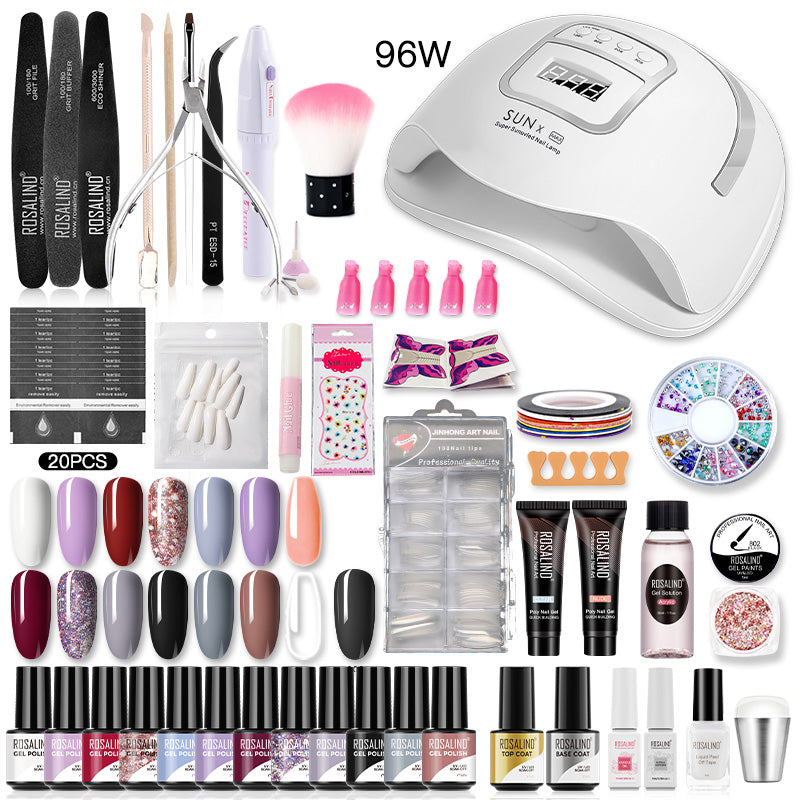 ROSALIND Professional Manicure Set Gel Polish Set For Nail Art Design LED/UV Lamp
