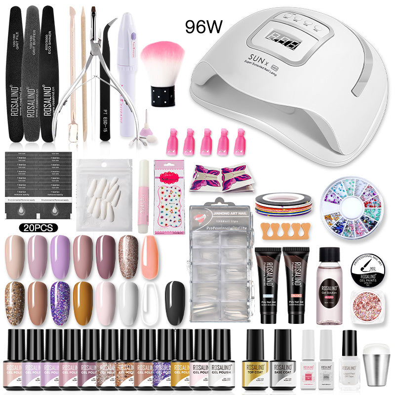 ROSALIND Professional Manicure Set Gel Polish Set For Nail Art Design LED/UV Lamp
